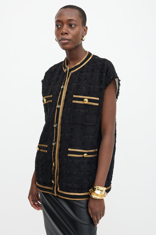Gucci 2018 Tweed Embroidered Vest