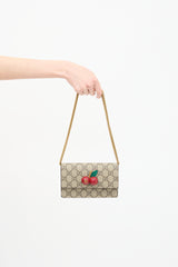 Gucci 2022 GG Supreme Mini Wallet On Chain Bag