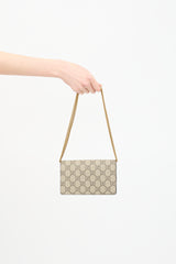 Gucci 2022 GG Supreme Mini Wallet On Chain Bag
