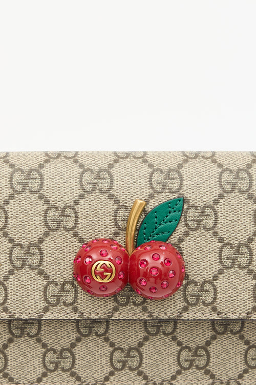 Gucci 2022 GG Supreme Mini Wallet On Chain Bag