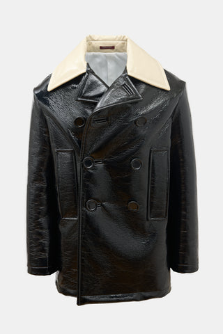 Gucci 2024 Crinkled Patent Coat