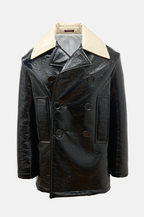 Gucci 2024 Crinkled Patent Coat