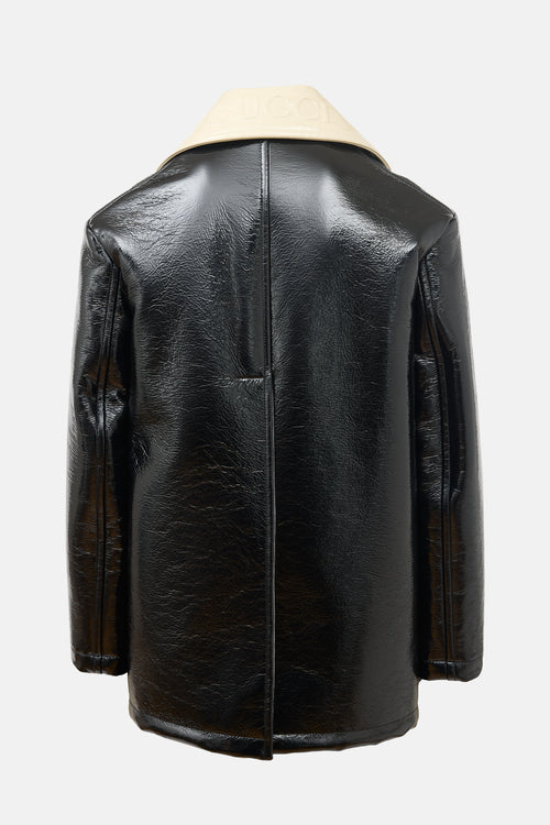 Gucci 2024 Crinkled Patent Coat