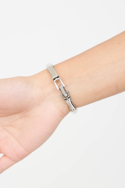 Gucci Stainless Steel 6800L Diamond Bamboo Watch