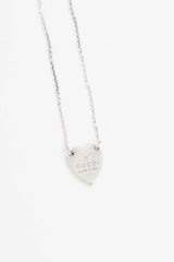 Gucci Sterling Silver Heart Logo Necklace