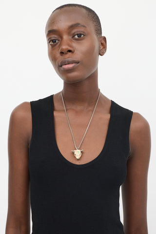 Gucci 925 Silver & Multicolour Anger Forest Pendant Necklace