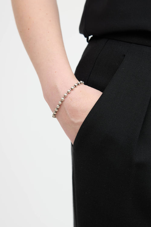 Gucci Sterling Silver Toggle Ball Bacelet