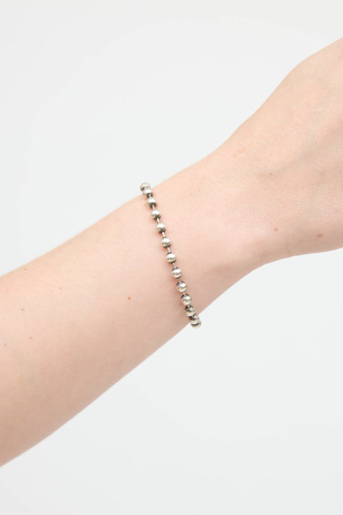 Gucci Sterling Silver Toggle Ball Bacelet