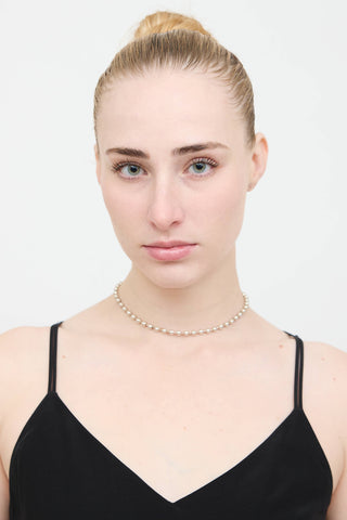 Gucci Sterling Silver Toggle Ball Necklace