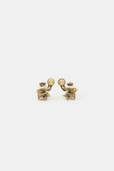 Gucci Antiqued Gold & Pearl Cufflinks