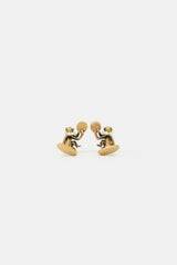 Gucci Antiqued Gold & Pearl Cufflinks