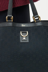 Gucci Black GG Abbey Canvas Large Tote Bag