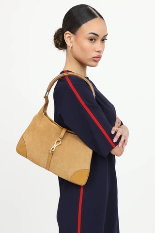 Suede Bamboo Jackie Bag