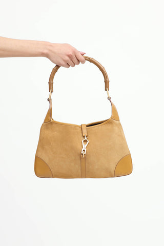 Suede Bamboo Jackie Bag