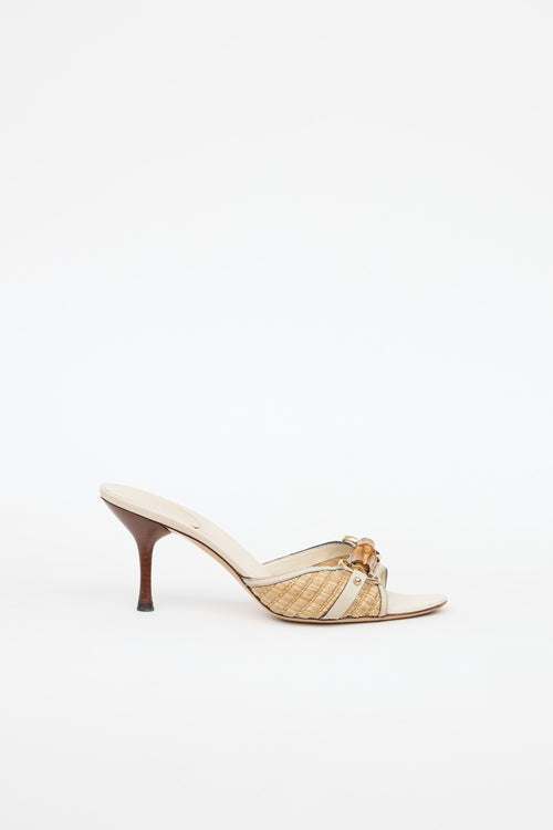 Gucci Raffia Horsebit Heel