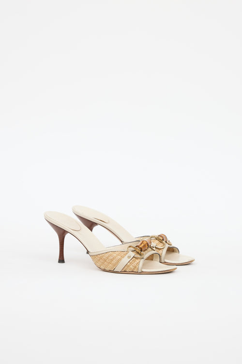 Gucci Raffia Horsebit Heel