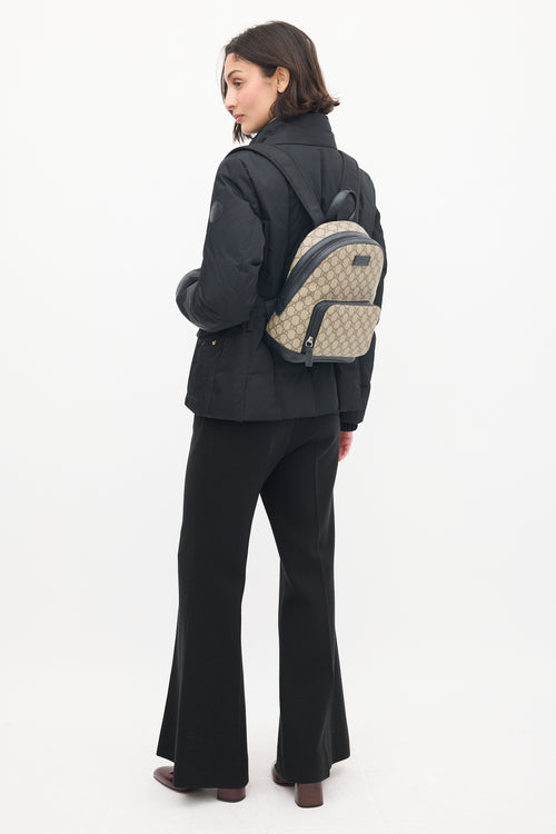 Gucci Beige & Black Monogram Backpack