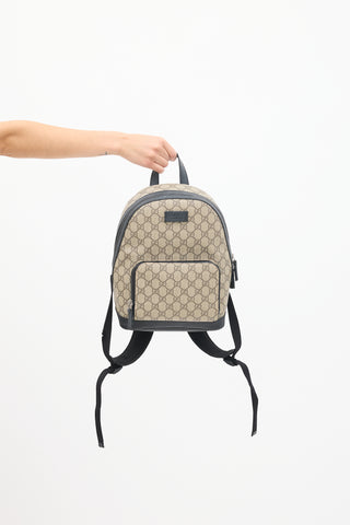 Gucci Beige & Black Monogram Backpack