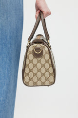Gucci Brown Monogram Boston Doctor Bag