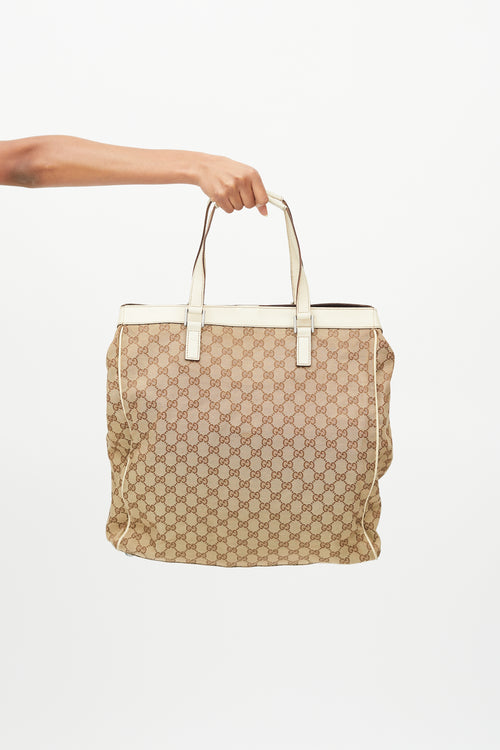 Gucci Beige GG Canvas Large Tote Bag