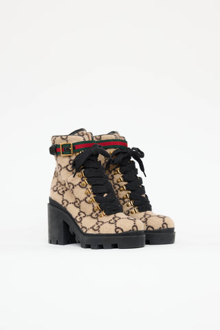 Gucci Wool GG Sylvie Ankle Boot