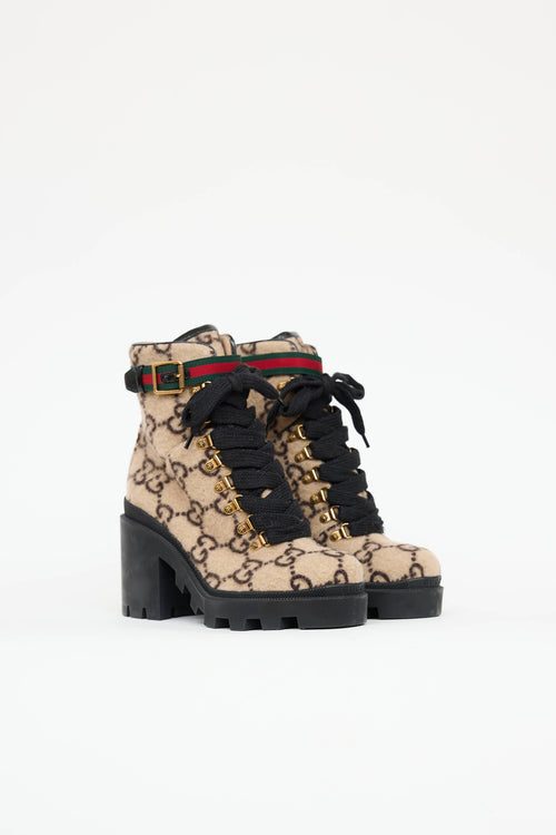 Gucci Wool GG Sylvie Ankle Boot