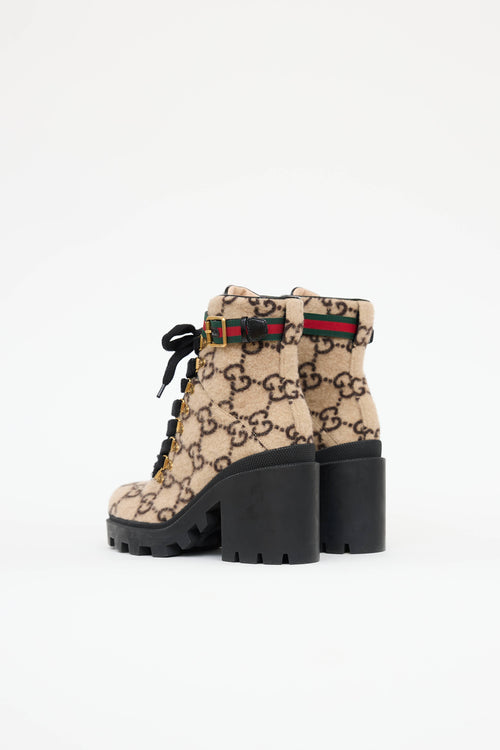 Gucci Wool GG Sylvie Ankle Boot