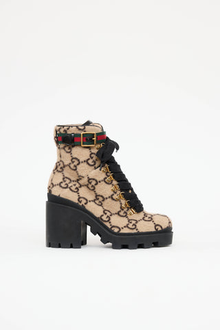 Gucci Wool GG Sylvie Ankle Boot