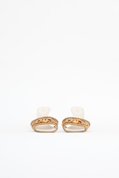 Gucci Monogram Whipstitch Mule