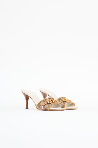 Gucci Monogram Whipstitch Mule