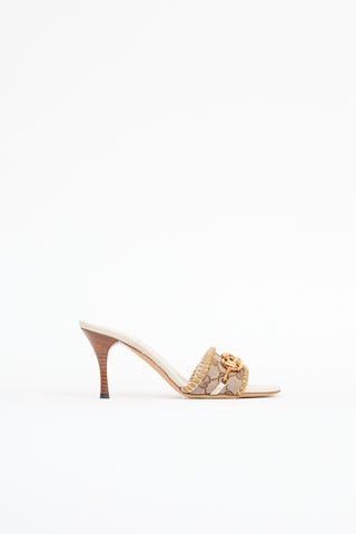 Gucci Monogram Whipstitch Mule