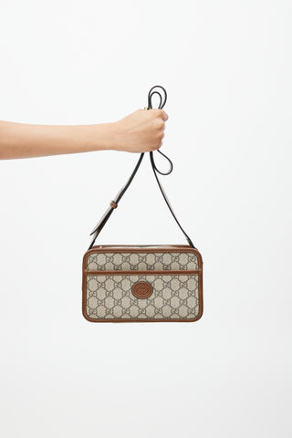 Gucci Brown GG Supreme Monogram Mini Bag