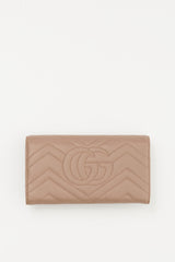 Gucci Beige Leather Marmont GG Wallet