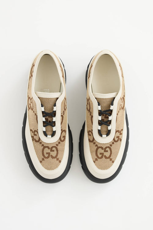 Gucci Leather GG Jumbo Monogram Oxford