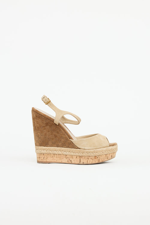 Gucci Guccissima Hollie Wedge Sandal