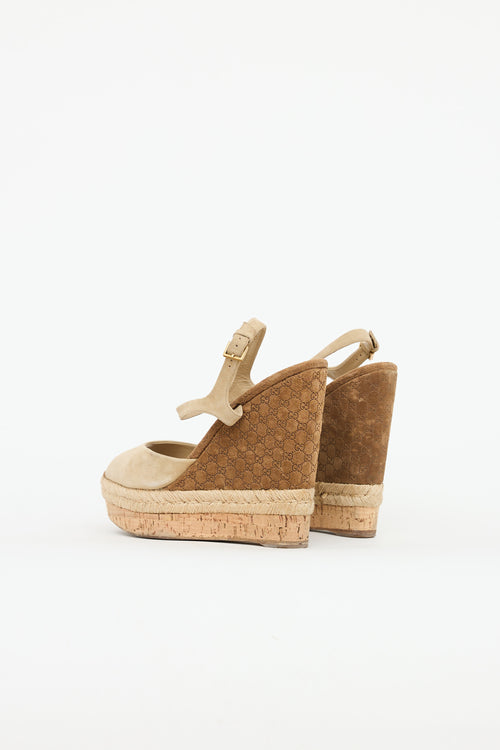 Gucci Guccissima Hollie Wedge Sandal