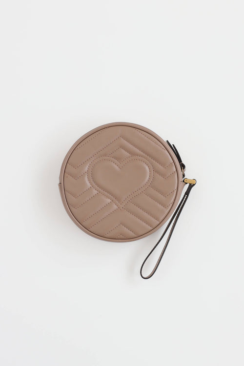 Gucci GG Marmont Matelasse Round Wristlet