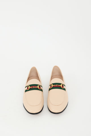 Gucci Beige Leather Web Convertible Loafer