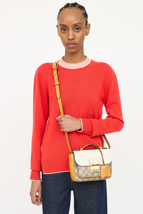 Gucci Mini Supreme Padlock Crossbody Bag