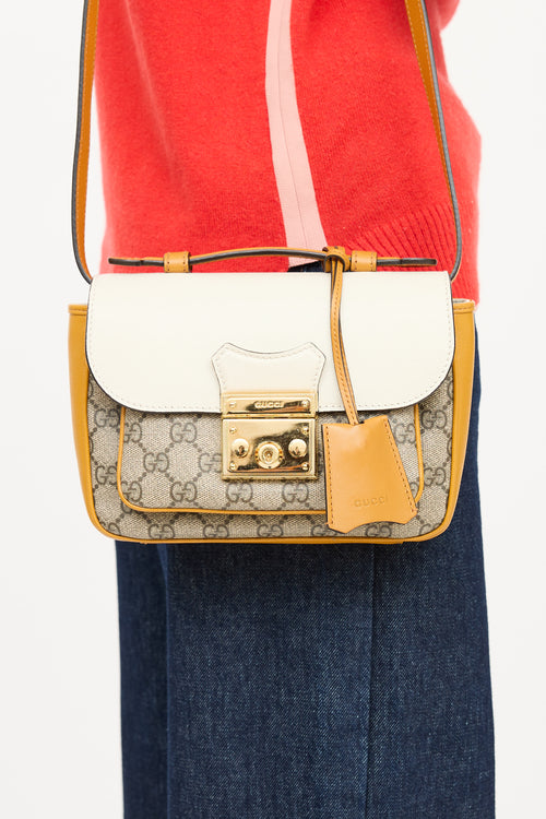 Gucci Mini Supreme Padlock Crossbody Bag