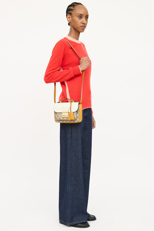 Gucci Mini Supreme Padlock Crossbody Bag