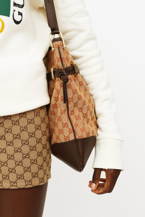 Gucci 2020 Beige & Brown Horsebit 1955 Messenger Bag