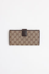 Gucci Monogram Canvas Long Bi-Fold Wallet