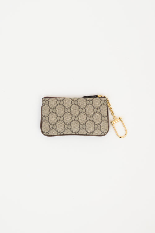 Gucci Beige Monogram Ophidia Key Case