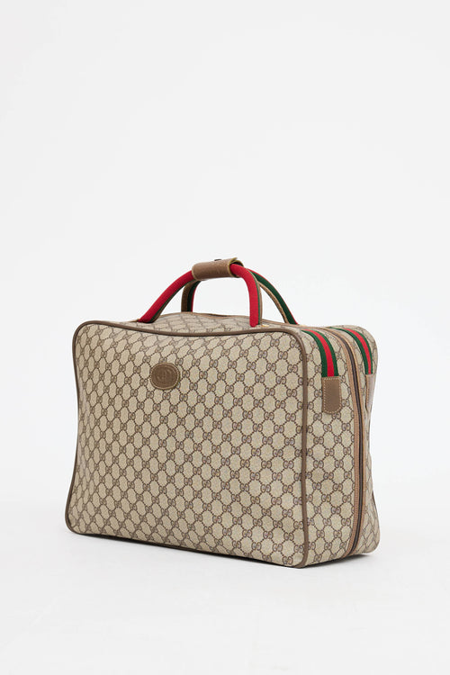 Gucci 1970  GG Monogram Travel Suitcase Bag