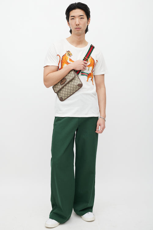 Gucci Brown & Multicolour Monogram Belt Bag