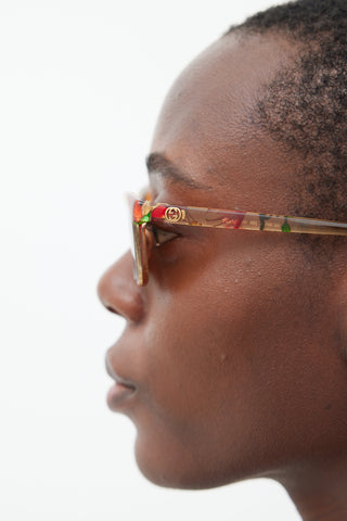 Gucci Beige & Multicolour GG 3699/N Rounded Sunglasses