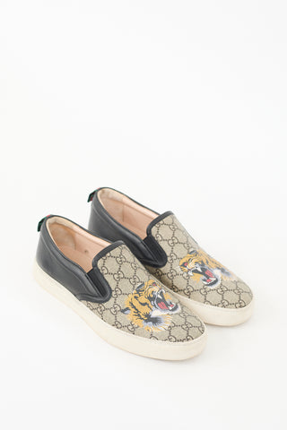 Gucci Beige & Multicolour GG Supreme Guccissima Printed Sneaker