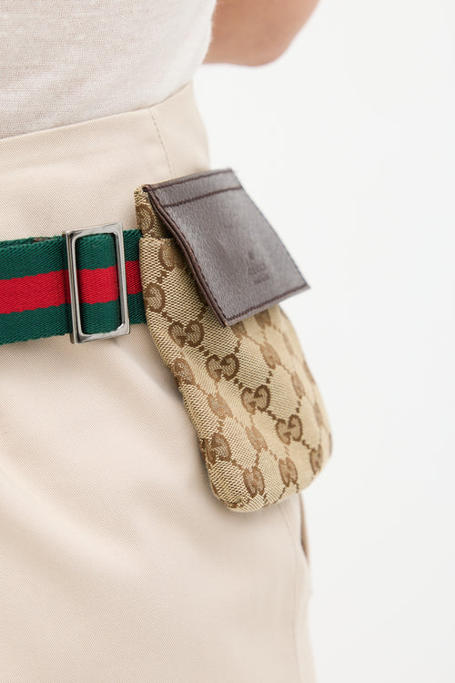 Gucci Beige & Multicolour GG Supreme Monogram Waist Bag