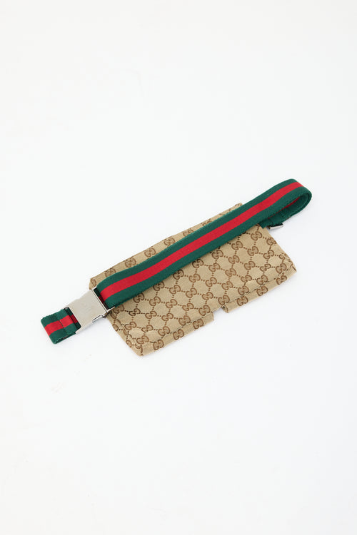 Gucci Beige & Multicolour GG Supreme Monogram Waist Bag